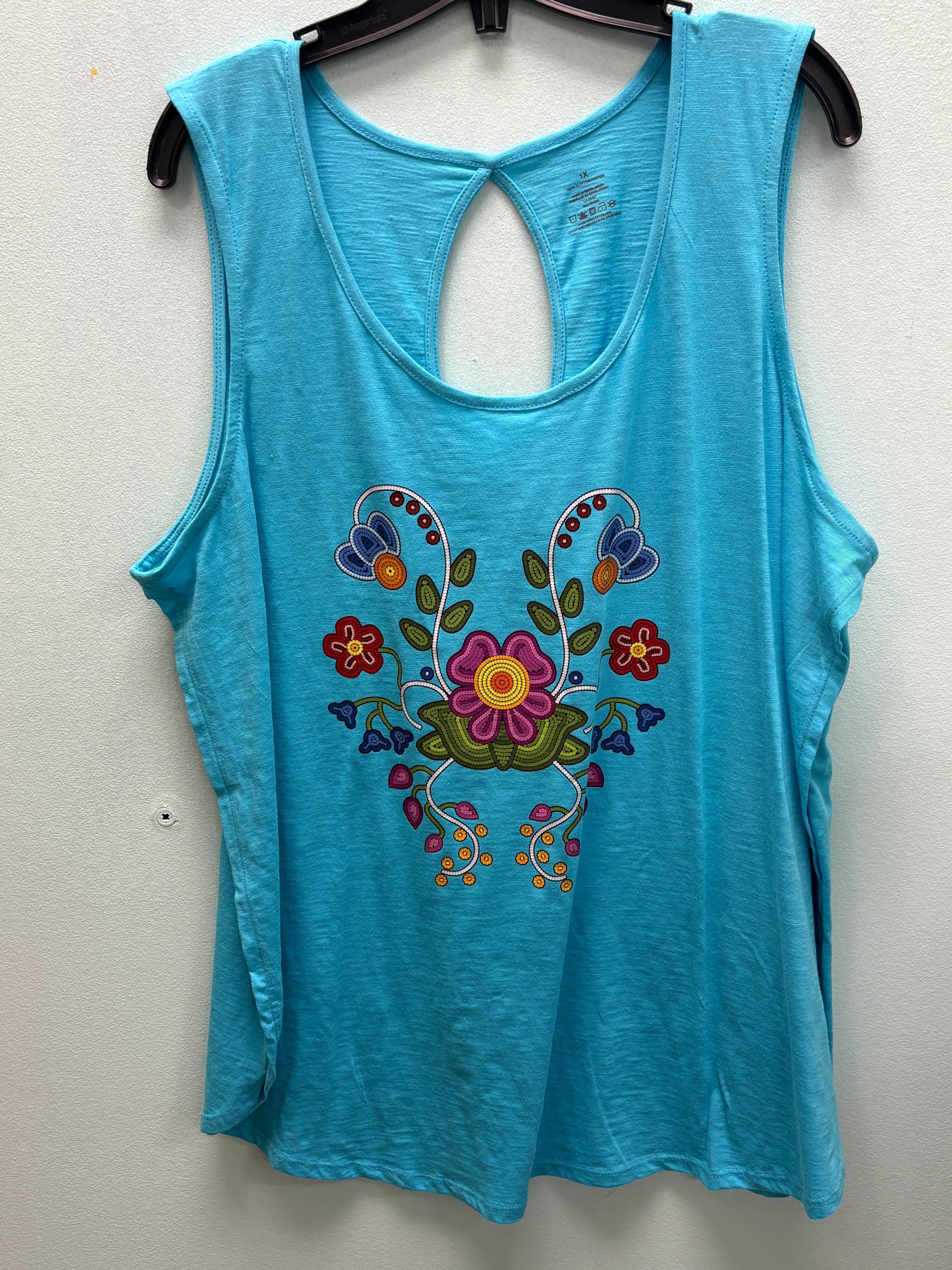 Beaded Life Sky Blue Tank Top