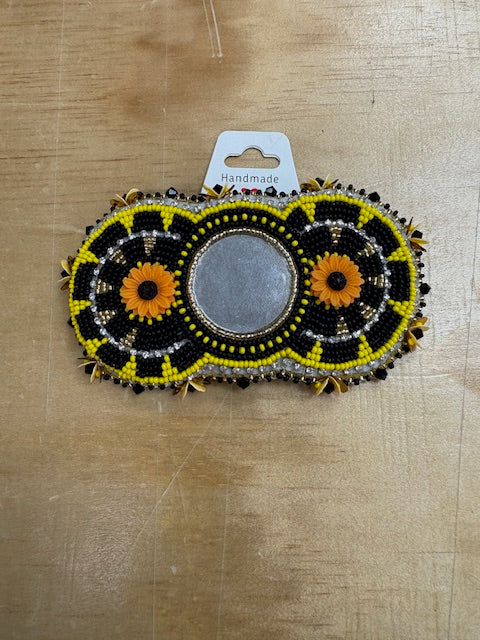Andrea Thomas Sunflower and Mirror Hair Clip