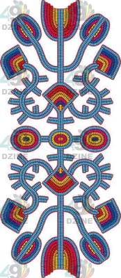 11 inch Blackfoot Style Beadwork Sleeve Transfers 49 Dzine 