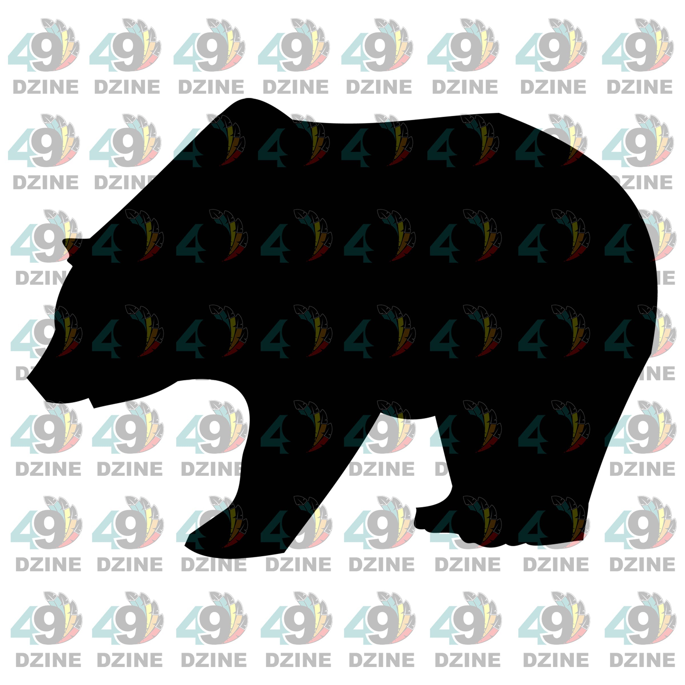 12-inch Black Bear Transfer