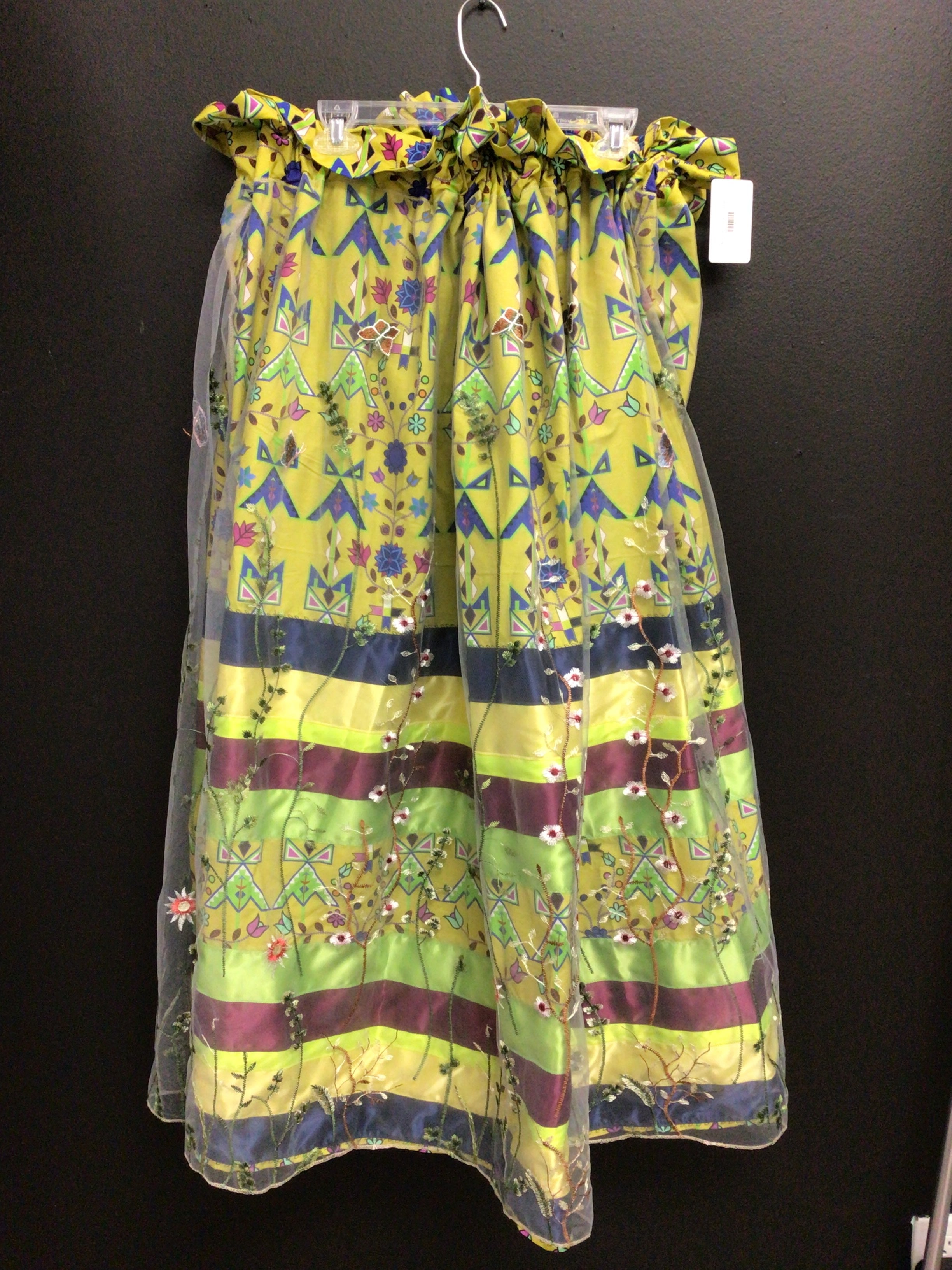 Itaopi Yellow Overlay Ribbon Skirt