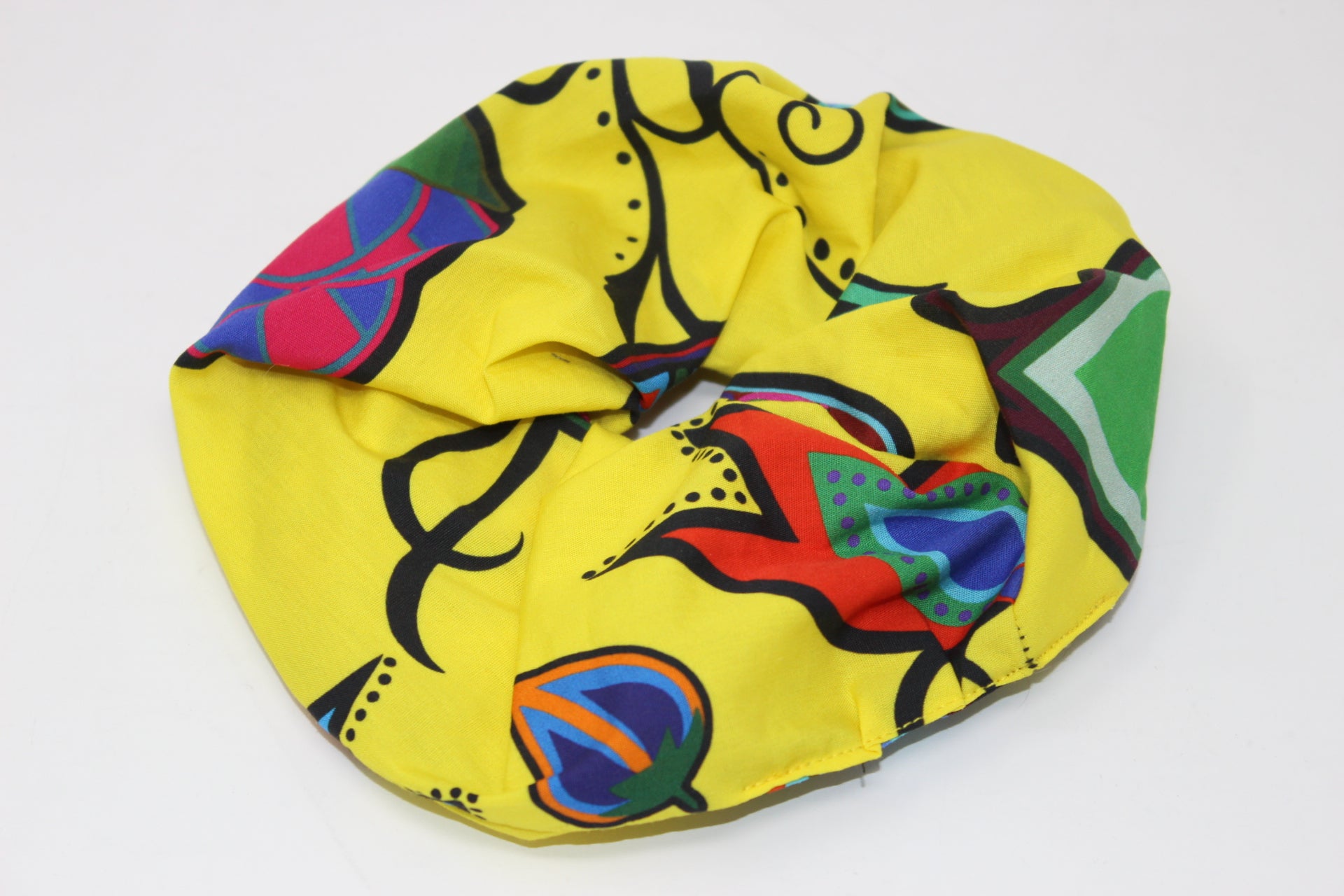 Indigenous Paisley Yellow Scrunchie