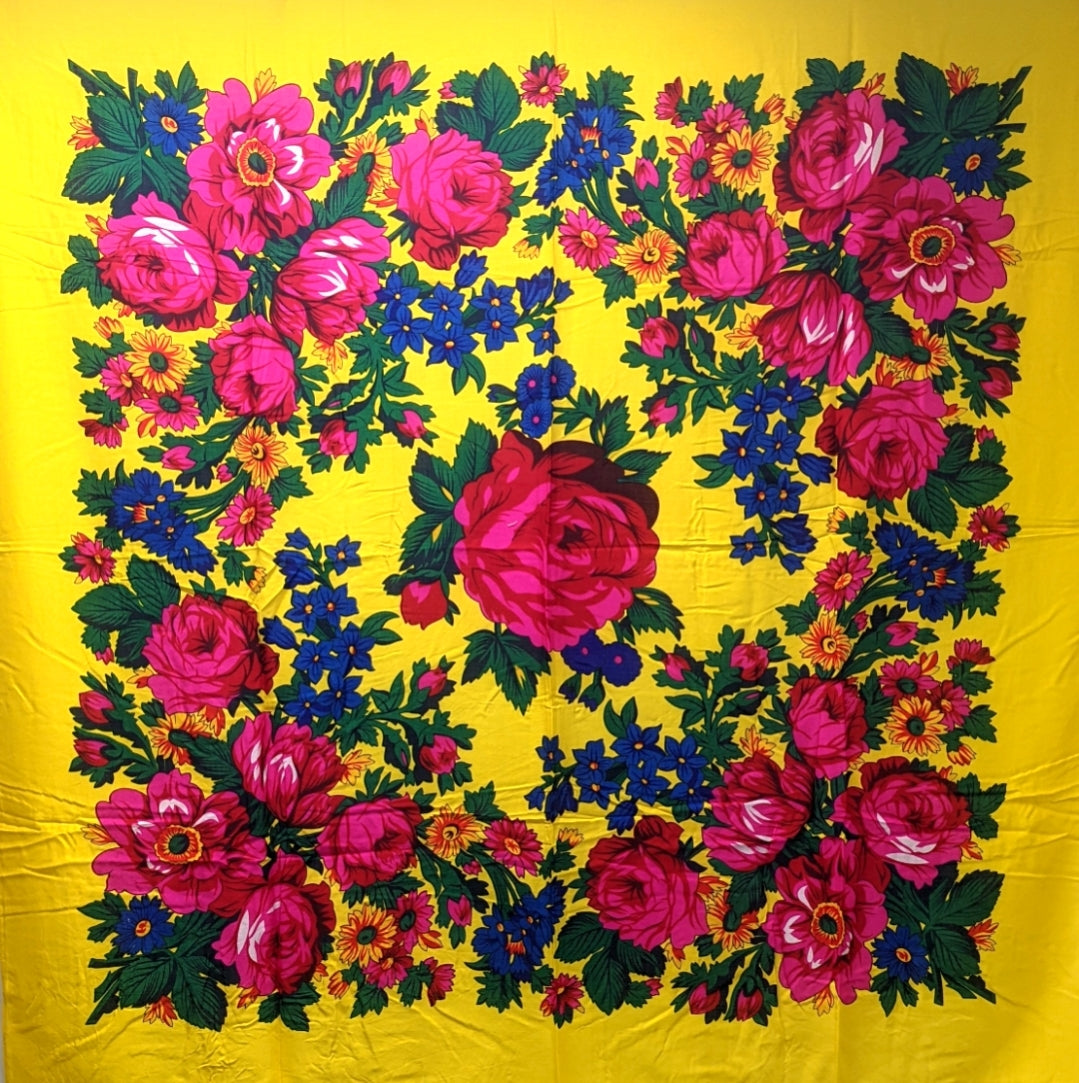 Kokum Scarf - Yellow 44 inch x 44 inch