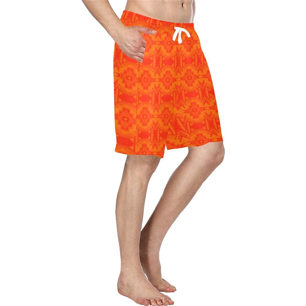 Fancy Orange Men's All Over Print Casual Shorts (Model L23) Men's Casual Shorts (L23) e-joyer 