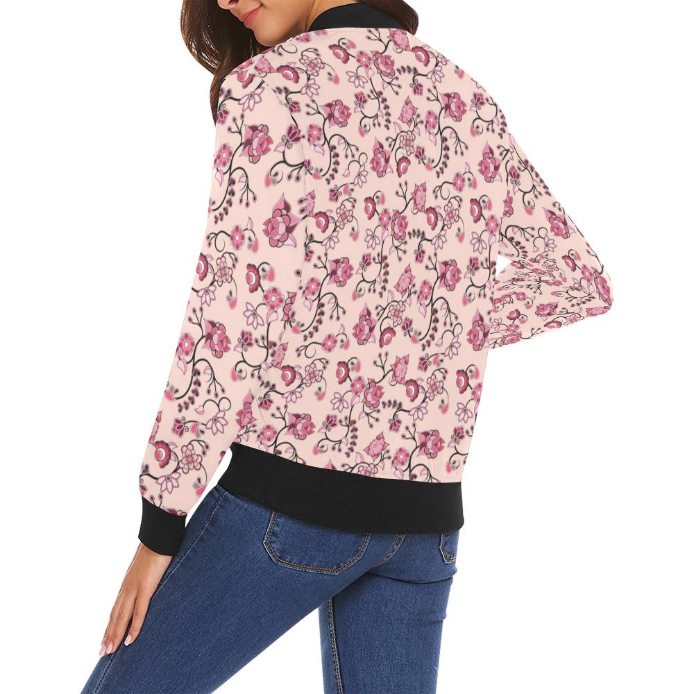 Floral Amour All Over Print Bomber Jacket for Women (Model H19) All Over Print Bomber Jacket for Women (H19) e-joyer 