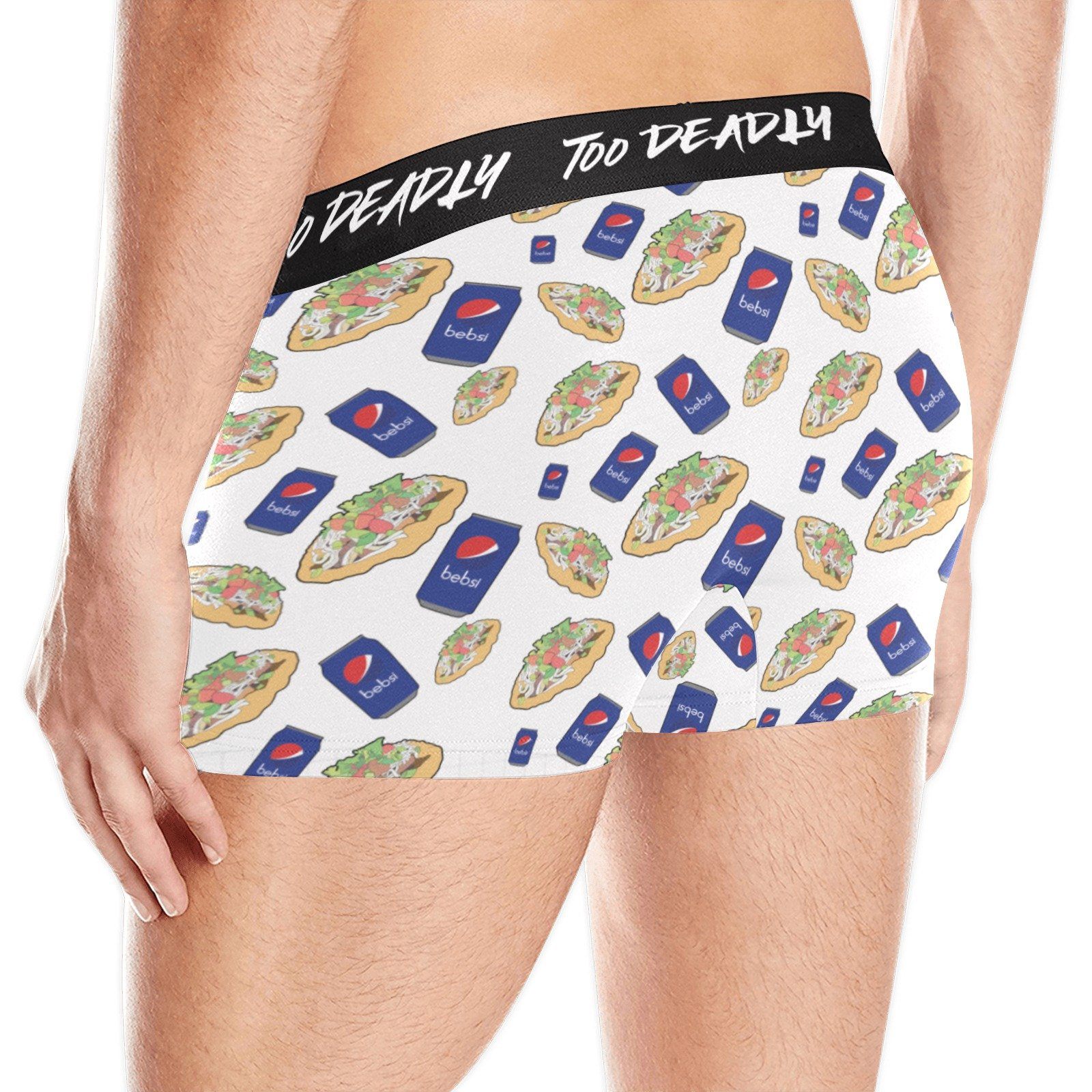 Too Deadly Bepsi Taco Men's Boxer Briefs w/ Custom Waistband (Model L10) Men's Briefs-Custom Waistband (Merged Design) e-joyer 